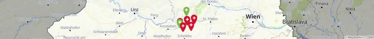 Map view for Pharmacies emergency services nearby Klein-Pöchlarn (Melk, Niederösterreich)